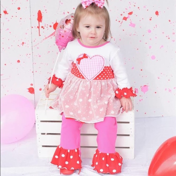 Ricrac and ruffles Other - Valentine’s Day romper